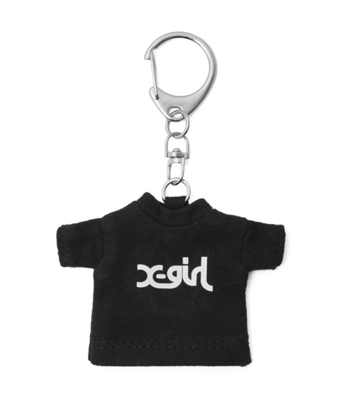 X-girl（エックスガール）の「MILLS LOGO TEE KEYCHAIN（キーケース/キーアクセサリー・レディース・ホワイト/ブラック・ONE SIZE）」の4枚目の写真