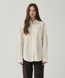 MOTT（モット）の「Basic box shirt - Beige（シャツ/ブラウス・レディース）」
