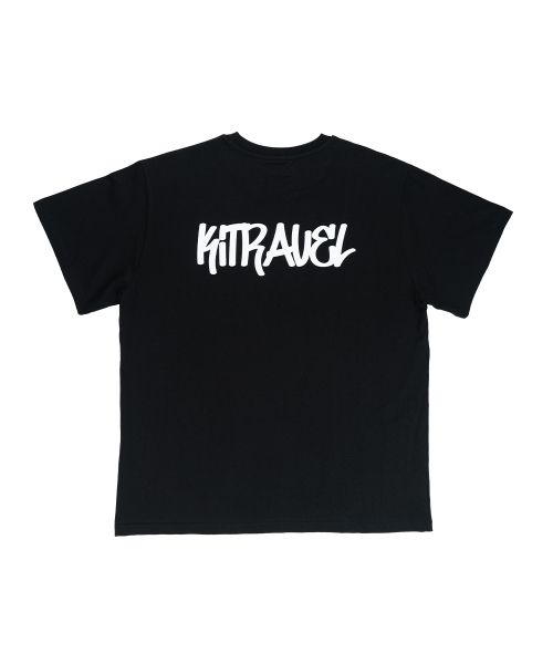 KITRAVEL(キートラベル)の「グラフィティロゴTシャツ ブラック/ホワイト(Tシャツ/カットソー・レディース・その他・SMALL/MEDIUM/LARGE)」の1枚目の写真