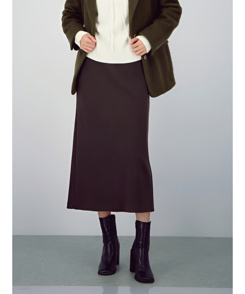 ACUD(アクド)の「Crepe Suede Bending Skirt _Black(スカート・レディース・ブラック・MEDIUM/SMALL)」の5枚目の写真