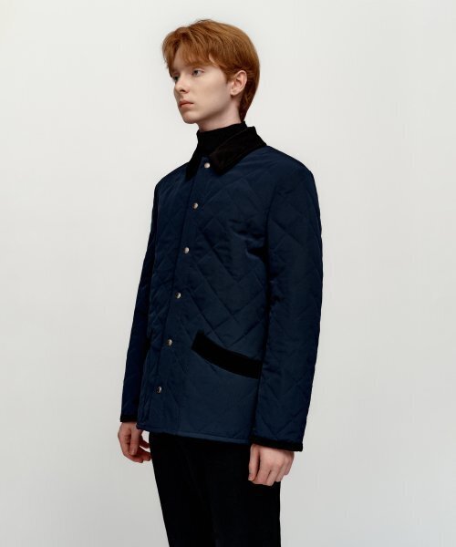 SOLEW(ソル)の「コーデュロイキルティングジャンパー_ネイビー(ダウンジャケット/コート・メンズ・その他・SMALL/MEDIUM/LARGE/X-LARGE)」の3枚目の写真