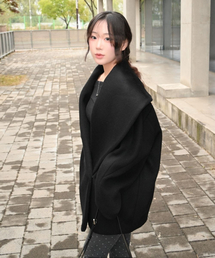 RIDIFI(���f�B�t�B)��Shawl Collar Wool 100% Coat (black)(�_�b�t���R�[�g)