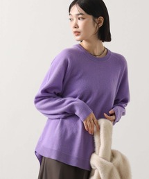 ウール100ラウンドヘムニット