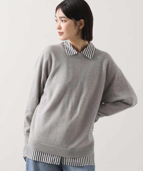 Gready Brilliant(グレディブリリアン)の「ウール100ラウンドヘムニット(ニット/セーター・レディース・レッド/パープル/グレイッシュベージュ・FREE)」の8枚目の写真