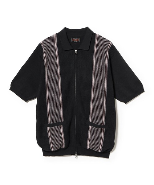 Zip Knit Polo Stripe（ポロシャツ）｜BEAMS PLUS（ビームスプラス）の