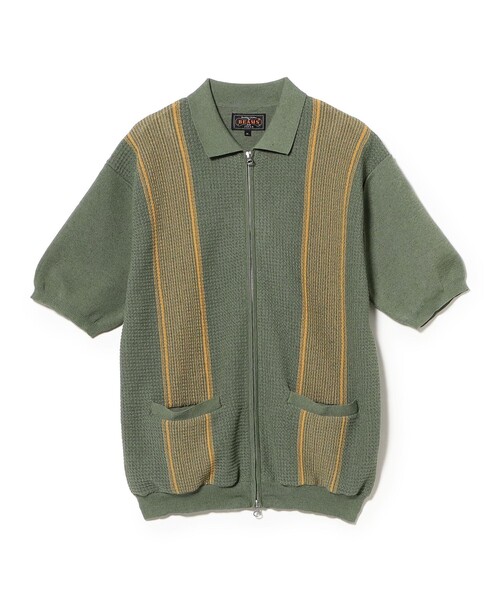 Zip Knit Polo Stripe（ポロシャツ）｜BEAMS PLUS（ビームスプラス）の