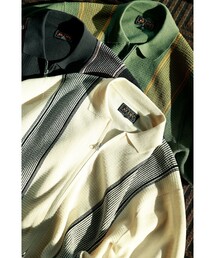 BEAMS PLUS | Zip Knit Polo Stripe(ポロシャツ)