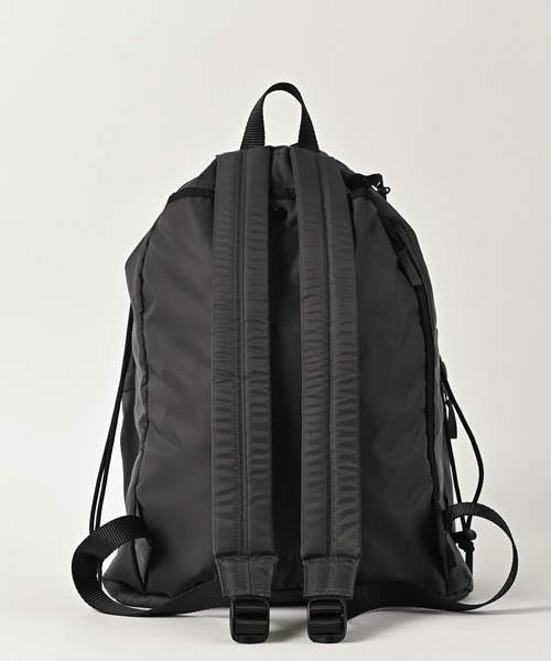 ADAM PATEK（アダムパテック）の「《ADAMPATEK》double pockets drawstring backpack/ダブルポケットバックパック（バックパック/リュック・メンズ・ブラック/グレー・FREE）」の15枚目の写真