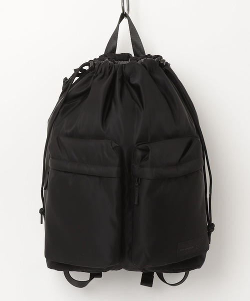 ADAM PATEK（アダムパテック）の「《ADAMPATEK》double pockets drawstring backpack/ダブルポケットバックパック（バックパック/リュック・メンズ・ブラック/グレー・FREE）」の22枚目の写真