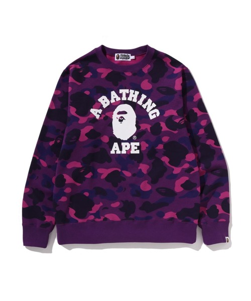 A BATHING APE(アベイシングエイプ)の「COLOR CAMO COLLEGE CREWNECK SWEATSHIRT(スウェット・メンズ・パープル/グリーン/レッド・XXX-LARGE/X-LARGE/LARGE/MEDIUM/SMALL/XX-LARGE)」の3枚目の写真
