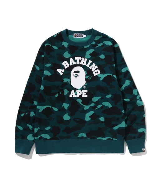A BATHING APE(アベイシングエイプ)の「COLOR CAMO COLLEGE CREWNECK SWEATSHIRT(スウェット・メンズ・パープル/グリーン/レッド・XXX-LARGE/X-LARGE/LARGE/MEDIUM/SMALL/XX-LARGE)」の2枚目の写真