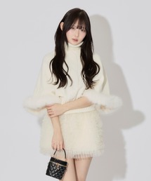 Turtleneck Fur Poncho / タートルネックファーポンチョ