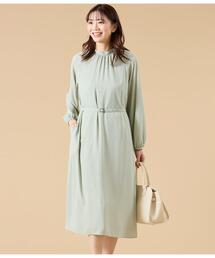 NEWYORKER（ニューヨーカー）の「ジオメトリックプリント スタンドギャザーワンピース（ワンピース）」