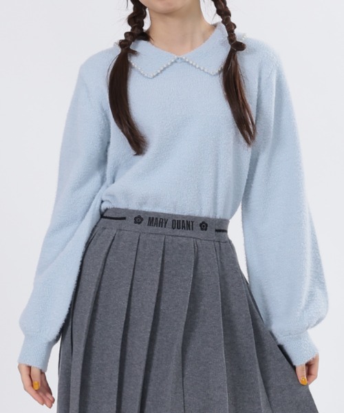 【ライトグレー】パールシャギーニットプルオーバー パールシャギーニット プルオーバー（ニット/セーター）｜MARY QUANT