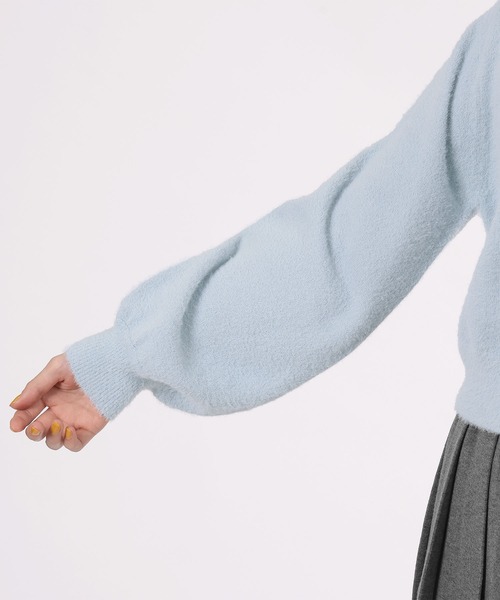 【ライトグレー】パールシャギーニットプルオーバー MARY QUANT（マリークヮント） ニット セーター マリークワント パール