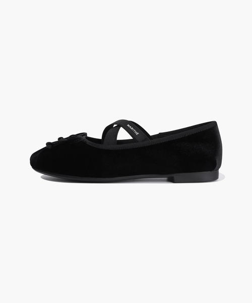 MARITHE + FRANCOIS GIRBAUD(マリテフランソワジルボー)の「W CROSS BANDING VELVET FLAT SHOES(バレエシューズ・レディース・ダークネイビー/バーガンディー/Black・24cm/23cm/25cm)」の18枚目の写真