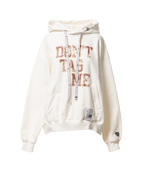 Maison MIHARA YASUHIRO(メゾンミハラヤスヒロ)の「Don't Tag Me Printed Hoodie(スウェット・レディース・ブラック/ホワイト/グレー・38/36)」の1枚目の写真