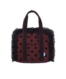 SUNNECT（ソネクト）の「P.D. Lace Hand Bag - Burgundy（トートバッグ）」