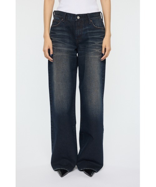 26年SS新作】DIRT EFFECTED WIDE STRAIGHT（デニムパンツ）｜MOUSSY