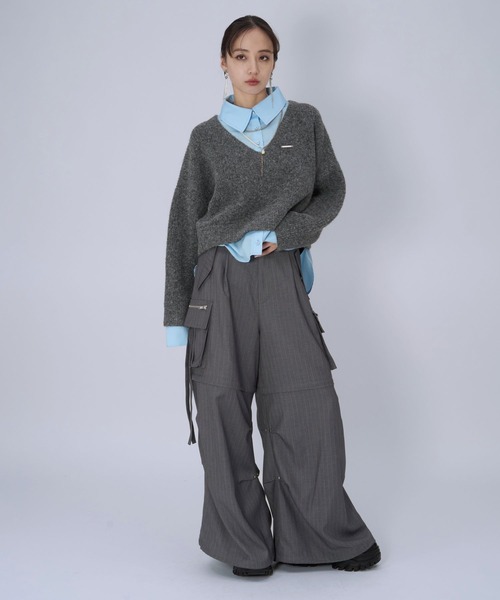 HARE(ハレ)の「2WAYZIPカーゴパンツ(HARE)(その他パンツ・レディース・オフホワイト/グレー/イエロー系その他/ブラック/ライトブルー・FREE)」の9枚目の写真