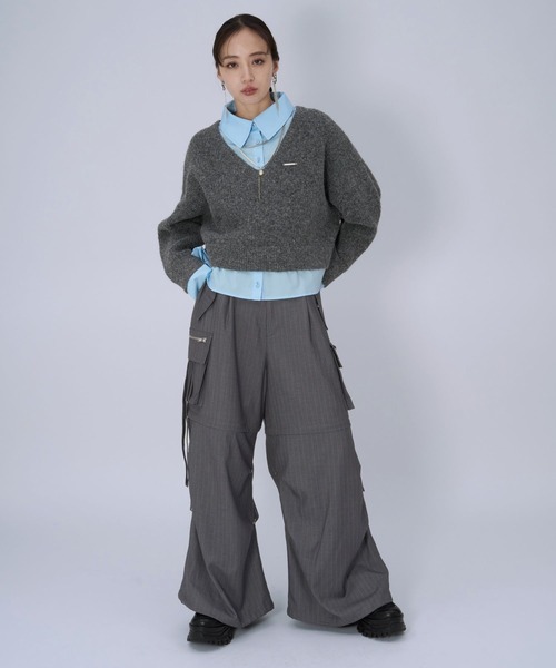 HARE(ハレ)の「2WAYZIPカーゴパンツ(HARE)(その他パンツ・レディース・オフホワイト/グレー/イエロー系その他/ブラック/ライトブルー・FREE)」の10枚目の写真