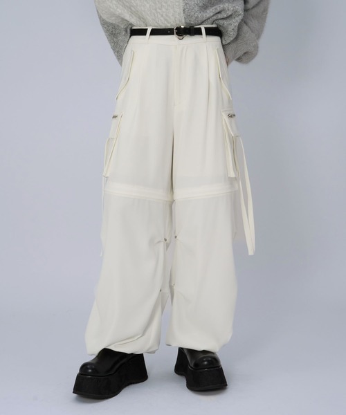 HARE(ハレ)の「2WAYZIPカーゴパンツ(HARE)(その他パンツ・レディース・オフホワイト/グレー/イエロー系その他/ブラック/ライトブルー・FREE)」の15枚目の写真