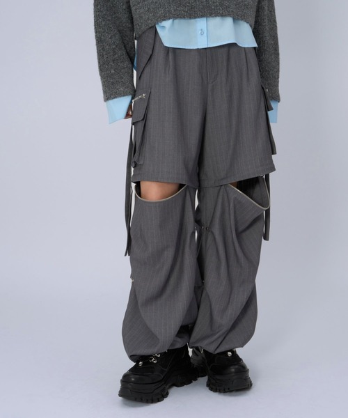 HARE(ハレ)の「2WAYZIPカーゴパンツ(HARE)(その他パンツ・レディース・オフホワイト/グレー/イエロー系その他/ブラック/ライトブルー・FREE)」の21枚目の写真