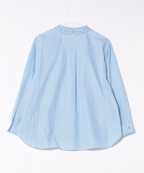 STRAWBERRY-FIELDS(ストロベリーフィールズ)の「エイミーブロード_レース襟シャツ(シャツ/ブラウス・レディース・サックスブルー系/オフホワイト・2)」の10枚目の写真