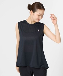 【le coq sportif/ルコック】カップ付きインナー×メッシュノースリーブ 2点セット(部分吸汗/ストレッチ/Body Line Protection)