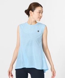 【le coq sportif/ルコック】カップ付きインナー×メッシュノースリーブ 2点セット（部分吸汗/ストレッチ/Body Line Protection）