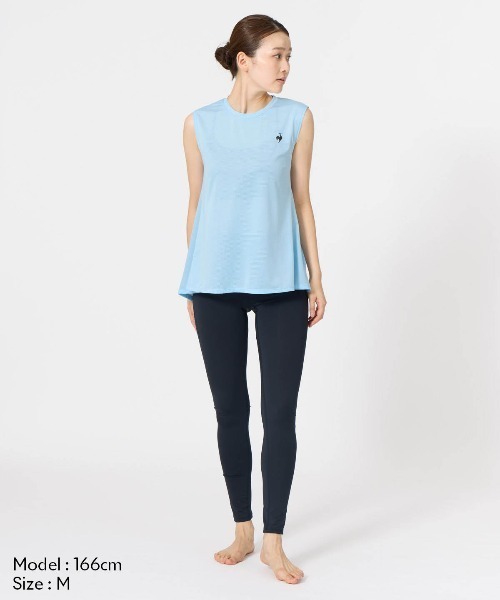 le coq sportif（ルコックスポルティフ）の「【le coq sportif/ルコック】カップ付きインナー×メッシュノースリーブ 2点セット（部分吸汗/ストレッチ/Body Line Protection）（Tシャツ/カットソー・レディース・ブルー/ネイビー・XL/L/M/S）」の14枚目の写真