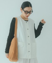 studio CLIP | ノーカラーデニムベスト《CLIP denim》(ベスト)