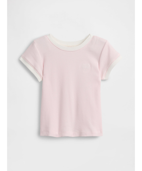 GAP(ギャップ)の「babyGap GAPロゴ リブ リンガーTシャツ(Tシャツ/カットソー・キッズ・ラベンダー/ピンク/ブラック/オフホワイト・80cm/95cm/100cm/105cm/110cm/90cm)」の4枚目の写真