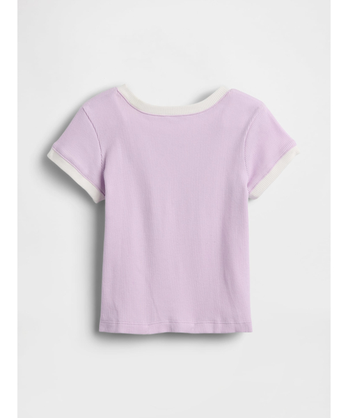 GAP(ギャップ)の「babyGap GAPロゴ リブ リンガーTシャツ(Tシャツ/カットソー・キッズ・ラベンダー/ピンク/ブラック/オフホワイト・80cm/95cm/100cm/105cm/110cm/90cm)」の5枚目の写真