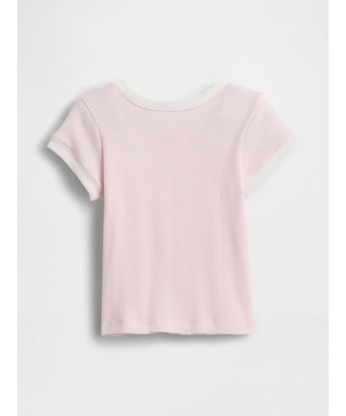 GAP(ギャップ)の「babyGap GAPロゴ リブ リンガーTシャツ(Tシャツ/カットソー・キッズ・ラベンダー/ピンク/ブラック/オフホワイト・80cm/95cm/100cm/105cm/110cm/90cm)」の7枚目の写真