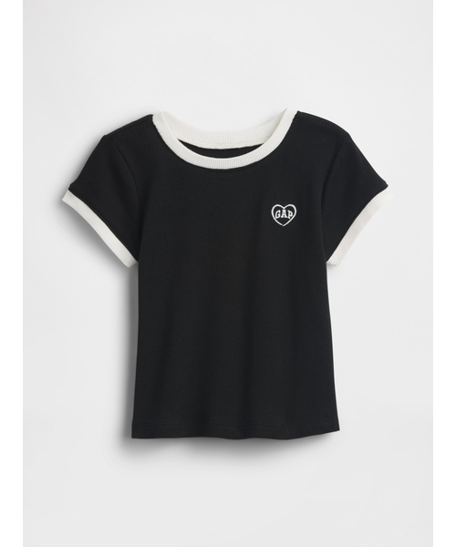 GAP(ギャップ)の「babyGap GAPロゴ リブ リンガーTシャツ(Tシャツ/カットソー・キッズ・ラベンダー/ピンク/ブラック/オフホワイト・80cm/95cm/100cm/105cm/110cm/90cm)」の8枚目の写真