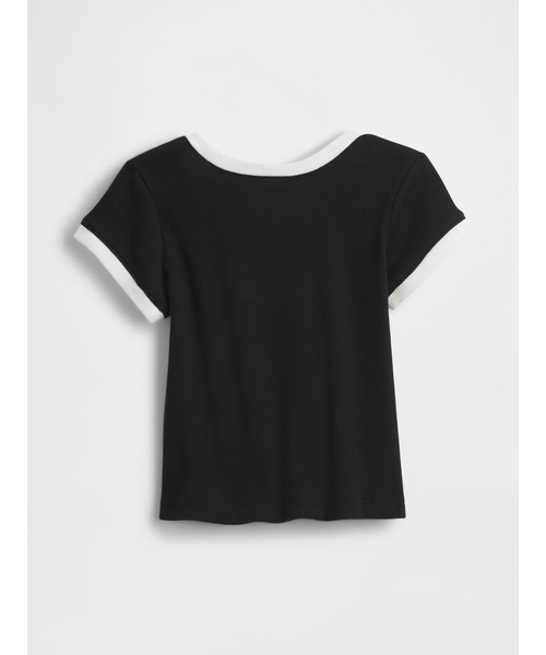 GAP(ギャップ)の「babyGap GAPロゴ リブ リンガーTシャツ(Tシャツ/カットソー・キッズ・ラベンダー/ピンク/ブラック/オフホワイト・80cm/95cm/100cm/105cm/110cm/90cm)」の9枚目の写真