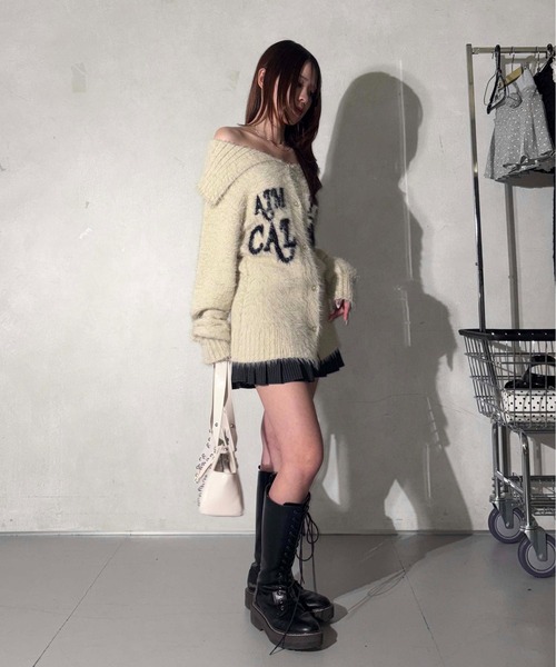 sedacle girl（セダクルガール）の「ラメシャギーオフショルニット（ニット/セーター・レディース・チャコールグレー/ブラック/アイボリー・FREE）」の14枚目の写真