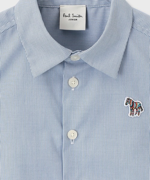 美品・LLサイズ✨ポールスミス　チャームボタン　マルチストライプ　シャツ　ブルー Paul Smith ポールスミス ストライプ シャツ 新品 未使用 Paul Smith