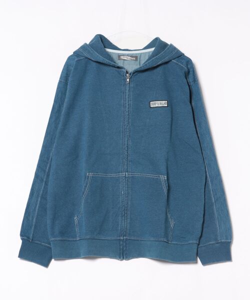 Kahiko(カヒコ)の「【Kahiko】SURF&Palms ショアMEN'Sジップアップパーカー(パーカー・メンズ・ネイビー/ライトブルー/グレー・FREE)」の1枚目の写真