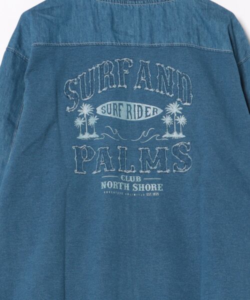 Kahiko(カヒコ)の「【Kahiko】SURF&Palms ショアMEN'Sジップアップパーカー(パーカー・メンズ・ネイビー/ライトブルー/グレー・FREE)」の11枚目の写真