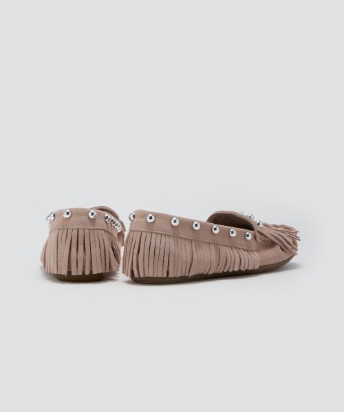 PELLICO SUNNY(ペリーコサニー)の「SACO スタッズ モカシン 1.0cm PINK(モカシン/デッキシューズ・レディース・ピンク・35/36/37/38/39)」の4枚目の写真