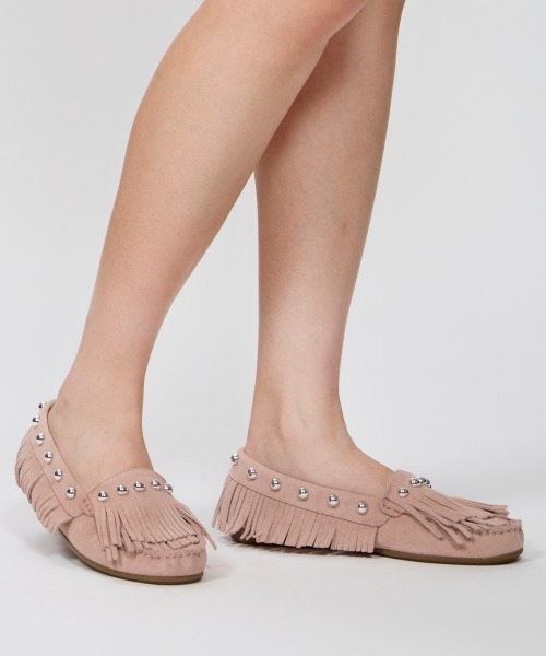 PELLICO SUNNY(ペリーコサニー)の「SACO スタッズ モカシン 1.0cm PINK(モカシン/デッキシューズ・レディース・ピンク・35/36/37/38/39)」の7枚目の写真