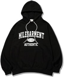 MILE GARMENTS SWEAT HOODIE [BLACK]