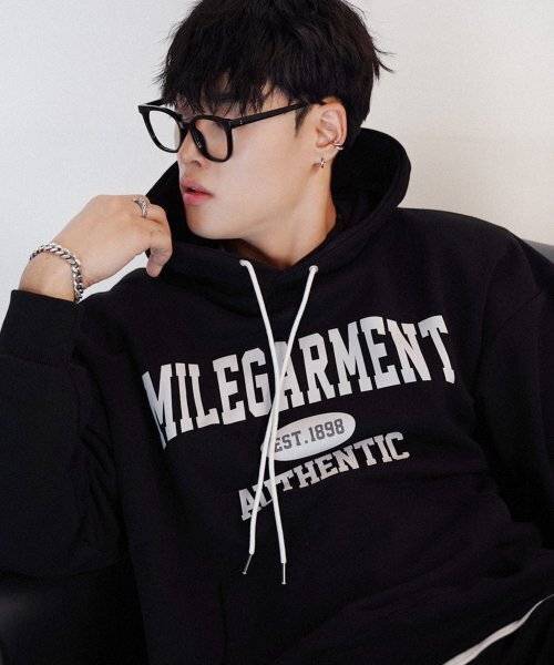 THE MILE（ザマイル）の「MILE GARMENTS SWEAT HOODIE [BLACK]（パーカー・メンズ・その他・L/M/S/XL）」の2枚目の写真