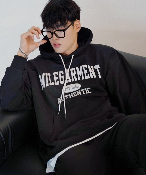THE MILE（ザマイル）の「MILE GARMENTS SWEAT HOODIE [BLACK]（パーカー・メンズ・その他・L/M/S/XL）」の4枚目の写真