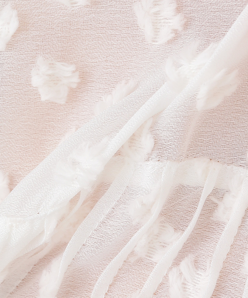 SLOBE IENA（スローブイエナ）の「《WEB限定/追加》フラワージャガードフリルブラウス（シャツ/ブラウス・レディース・ホワイト/ブラック・FREE）」の17枚目の写真