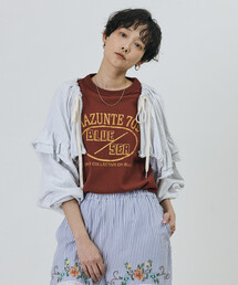 Freada（フリーダ）の「Champion×Freada/チャンピオン ギャザー×フリル ジップショートボレロ（カーディガン/ボレロ）」