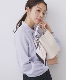 index（インデックス）の「ストライプスカーフ付きミドルバッグ【2WAY】（トートバッグ）」