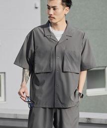 WILD THINGS | WILD THINGS/ワイルドシングス OPEN COLLAR POCKET SHIRT ミリタリータグ オープンカラーシャツ 2026年春夏(シャツ/ブラウス)